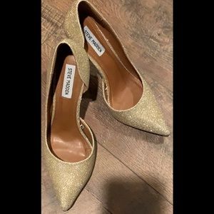 Steve Madden Preme Gold Glitter Stiletto/Heels